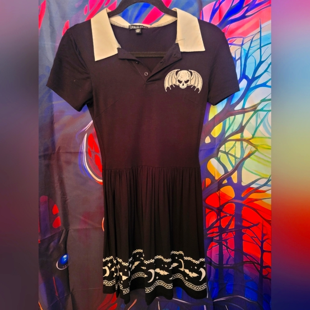 Dolls Kill bat skull dress